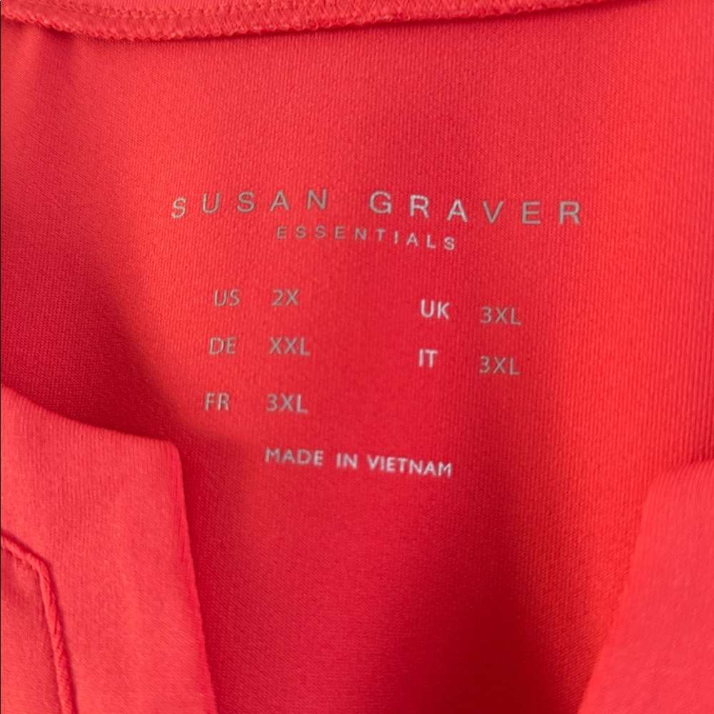 Beautiful Susan Graver blouse, 3/4 sleeves, size 2x - Picture 3 of 8